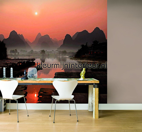 Red dawn in the Orient fotobehang 30401 Bossen BN Wallcoverings